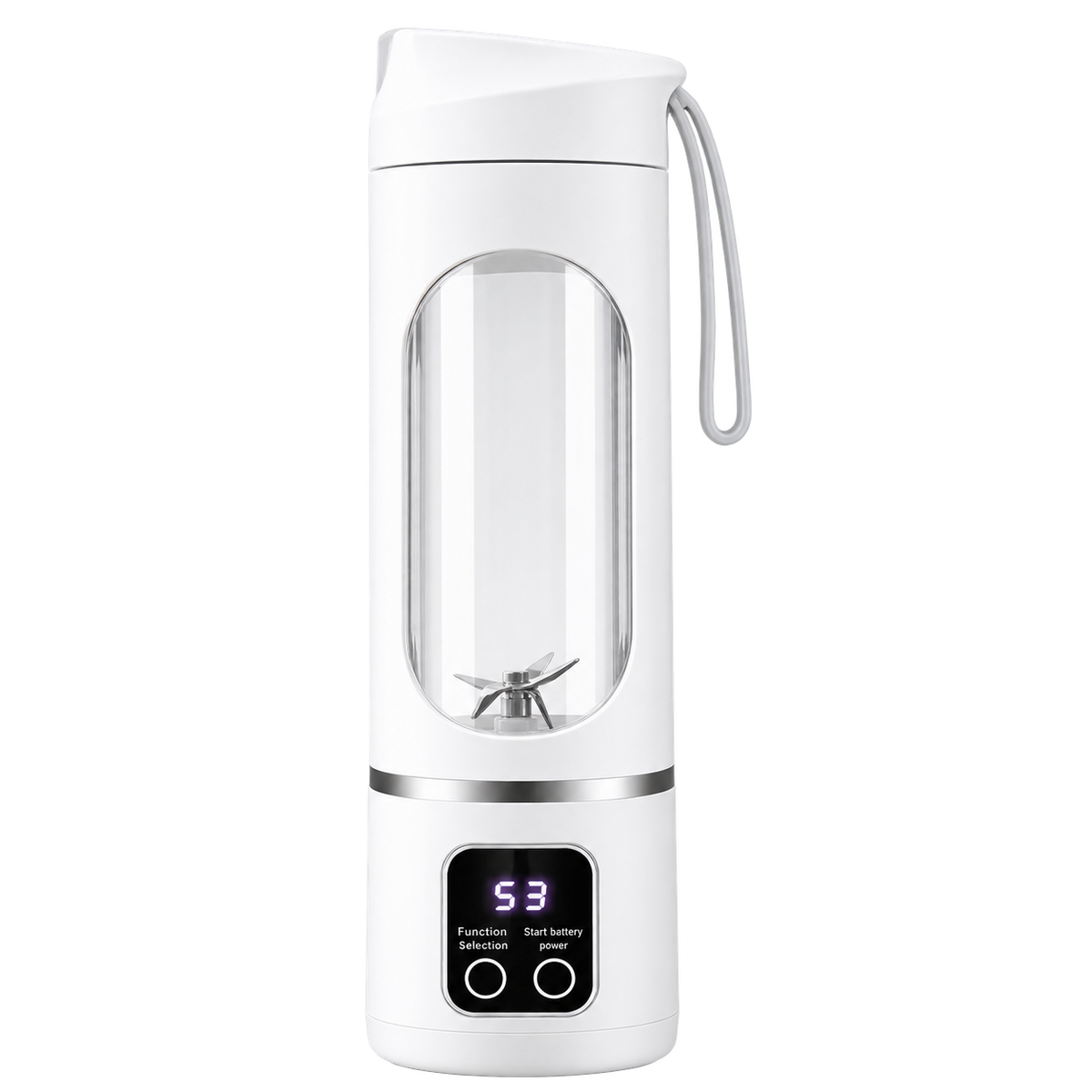 12 Blades Portable Fruit Juicer 450ml Capacity 3 Gears USB Rechargeable Blender Ice Crusher