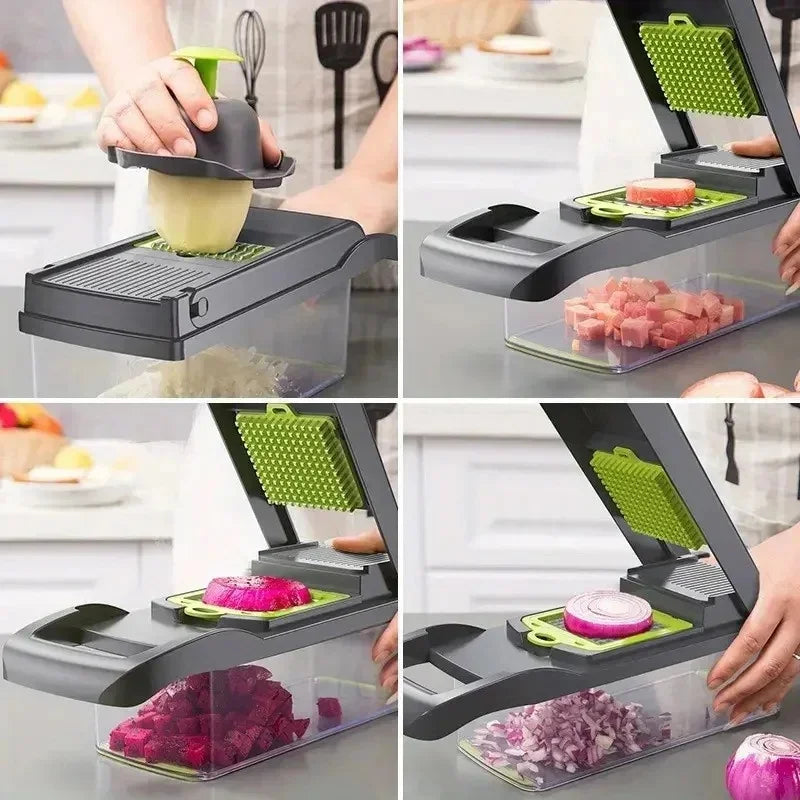 16 In 1 Multifunctional Vegetable Cutter Dicer Shredder Slicer Kit for Potato Fruit Kitchen Use