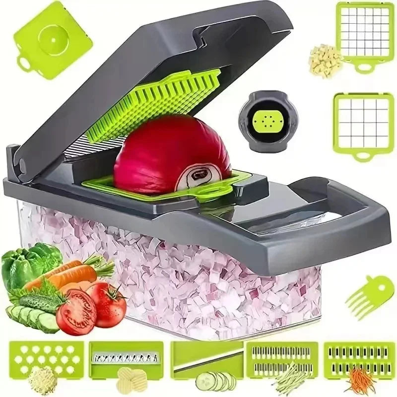 16 In 1 Multifunctional Vegetable Cutter Dicer Shredder Slicer Kit for Potato Fruit Kitchen Use