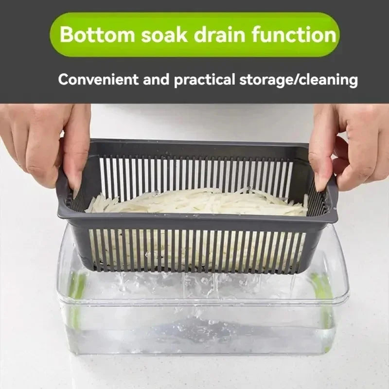 16 In 1 Multifunctional Vegetable Cutter Dicer Shredder Slicer Kit for Potato Fruit Kitchen Use